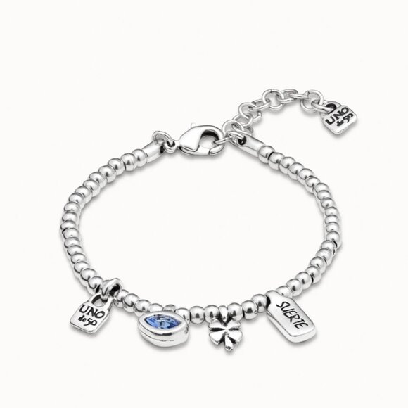 Uno de 50 Bracelet - I am waiting 4U - Blue Crystal - Picture 1 of 13